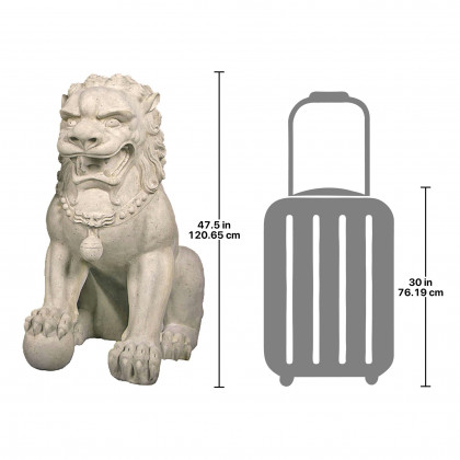 Toscano Grand Palace Chinese Lion Foo Dog Statue - Male