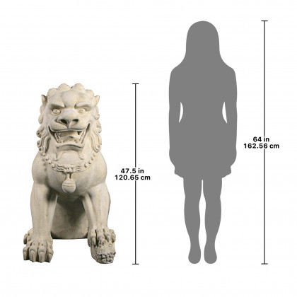 Toscano Grand Palace Chinese Lion Foo Dog Statue - Female