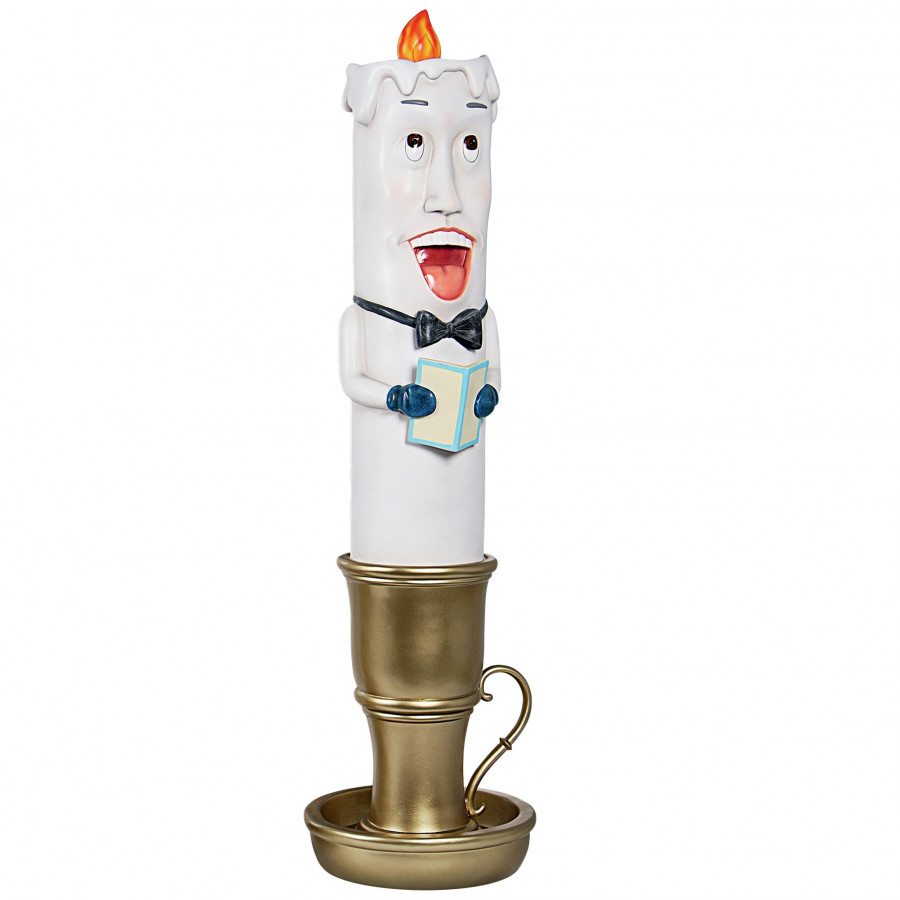 Toscano - Holiday Luminary Welcoming Candle Door Sentry Statue Hans