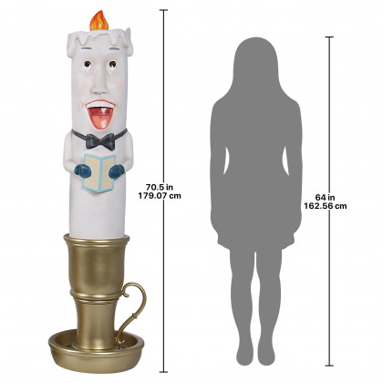 Toscano - Holiday Luminary Welcoming Candle Door Sentry Statue Hans