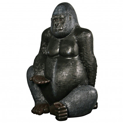 Toscano - Grande Scale Male Silverback Gorilla Photo Op Statue