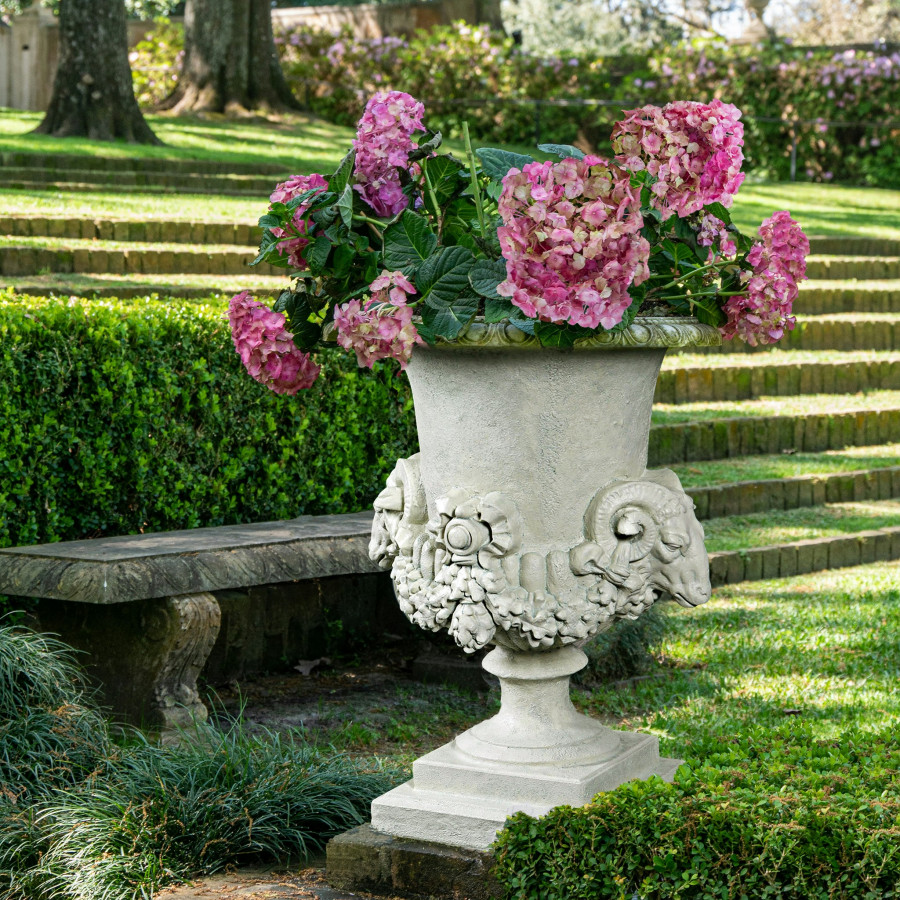 Toscano - Hermes Ram Head Garden Urn