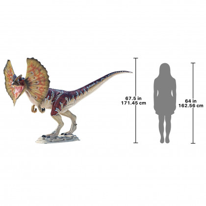 Toscano - Jurassic-Sized Dilophosaurus Dinosaur Statue