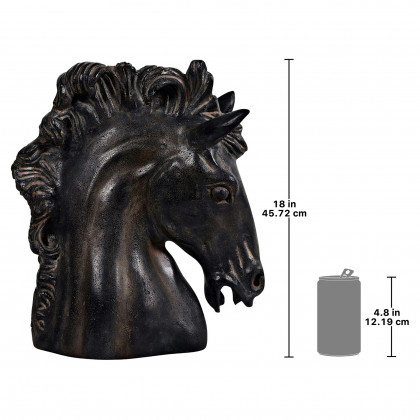 Toscano - Magnificent Stallion Equestrian Horse Head Bust Statue