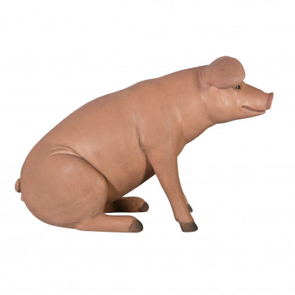 Toscano Sitting In Hog Heaven Pig Statue - Large