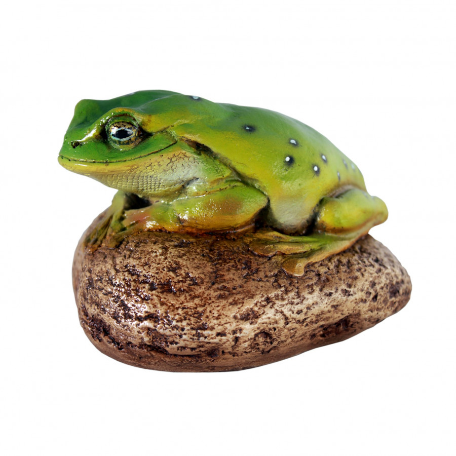 Toscano - Finneas the Frog Garden Rock Sitting Toad Statue