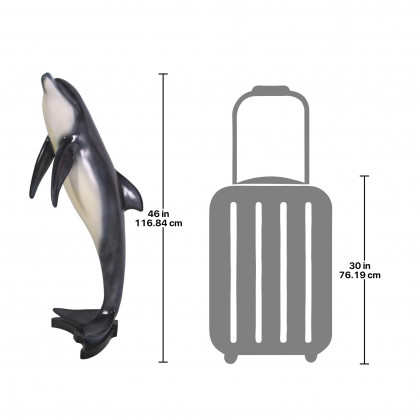 Toscano Leaping Sea Dolphin Statue - Large