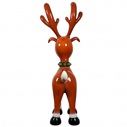 Toscano - Jolly HollySanta’s Red-Nosed Christmas Reindeer Statue