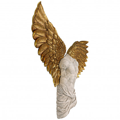 Toscano Take Flight Classical Torso Angel Wing Wall Sculpture - Male