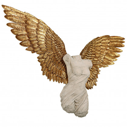 Toscano Take Flight Classical Torso Angel Wing Wall Sculpture - Female