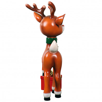 Toscano - BelleSanta’s Red-Nosed Christmas Reindeer Statue