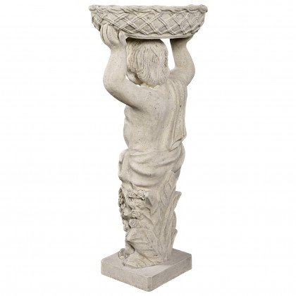 Toscano Young Bacchus with Basket Planter Garden Statue - Bacchus Left