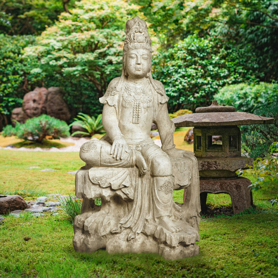 Toscano - The Resting Asian Goddess Guan Yin Garden Statue