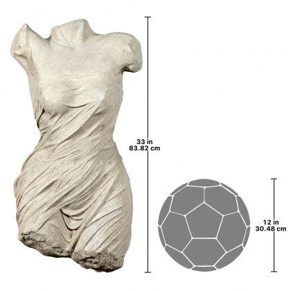 Toscano - Torso of a Draped Goddess Wall Sculpture