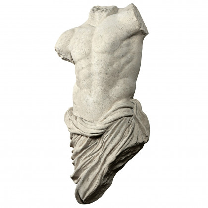 Toscano - Torso of a Draped Athlete Male Wall Sculpture