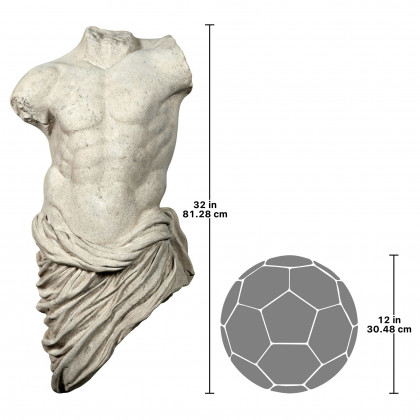Toscano - Torso of a Draped Athlete Male Wall Sculpture
