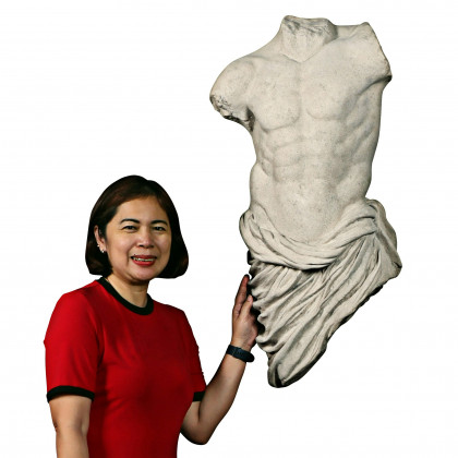 Toscano - Torso of a Draped Athlete Male Wall Sculpture
