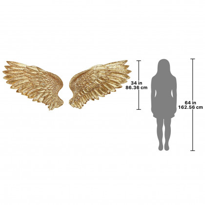 Toscano - Heaven Wingspan Interactive Angel Wings Wall Sculpture