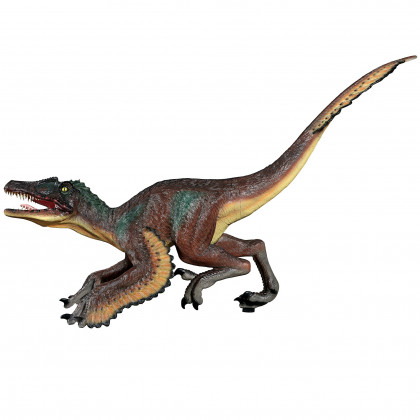 Toscano - Feathered Velociraptor Jurassic-Sized Dinosaur Statue