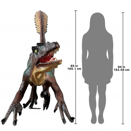 Toscano - Feathered Velociraptor Jurassic-Sized Dinosaur Statue