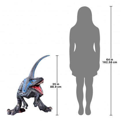Toscano - Thunder Jaws Vicious Velociraptor Jurassic Dinosaur Statue