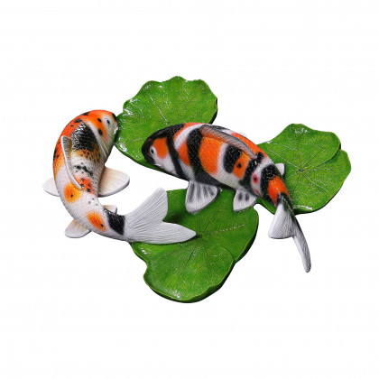 Toscano - Yin Yang Perfect Balance Asian Koi Fish Wall Sculpture