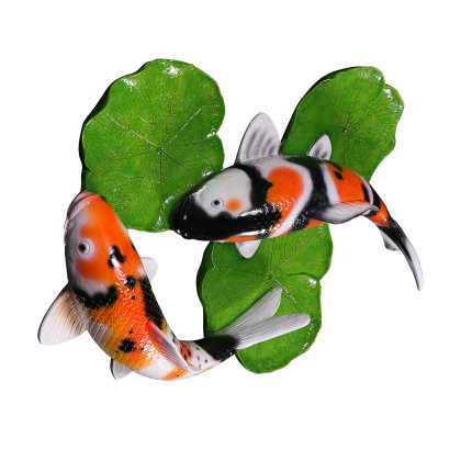 Toscano - Yin Yang Perfect Balance Asian Koi Fish Wall Sculpture