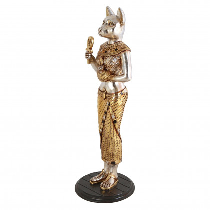 Toscano - Egyptian Cat Goddess Bastet Statue with Royal Ankh