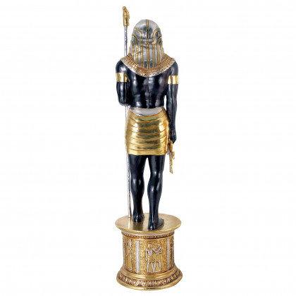 Toscano - The Egyptian Grand Ruler Collection Life-Size Horus Statue atop a Temple Column Mount