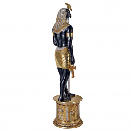 Toscano - The Egyptian Grand Ruler Collection Life-Size Horus Statue atop a Temple Column Mount