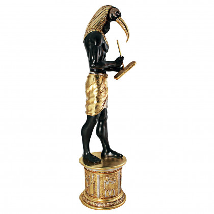 Toscano - The Egyptian Grand Ruler Collection Life-Size Thoth Statue atop a Temple Column Mount
