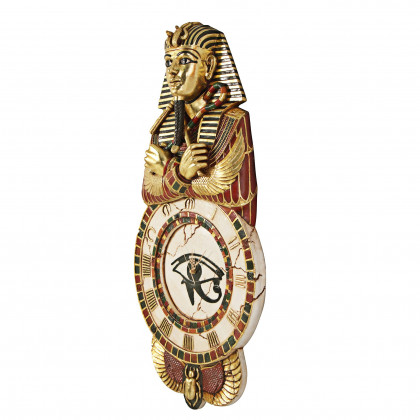 Toscano - Pharaoh Tut Medinet Habu Sculptural Egyptian Wall Clock