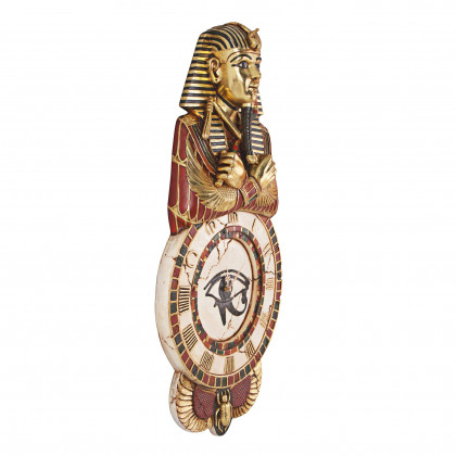 Toscano - Pharaoh Tut Medinet Habu Sculptural Egyptian Wall Clock