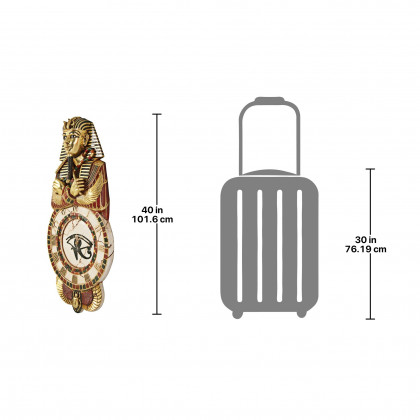 Toscano - Pharaoh Tut Medinet Habu Sculptural Egyptian Wall Clock