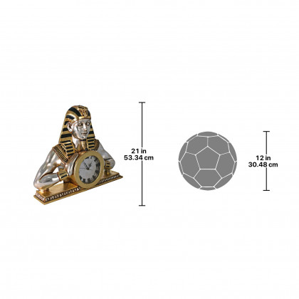 Toscano - Pharaoh Akhenaten Temple of Heliopolis Egyptian Mantel Clock Statue