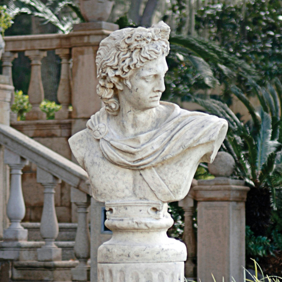 Toscano Apollo Belvedere Grande Sculptural Bust
