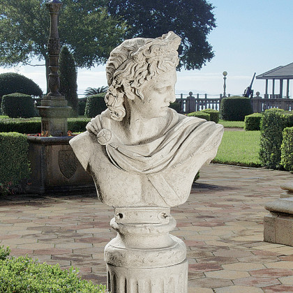 Toscano Apollo Belvedere Grande Sculptural Bust