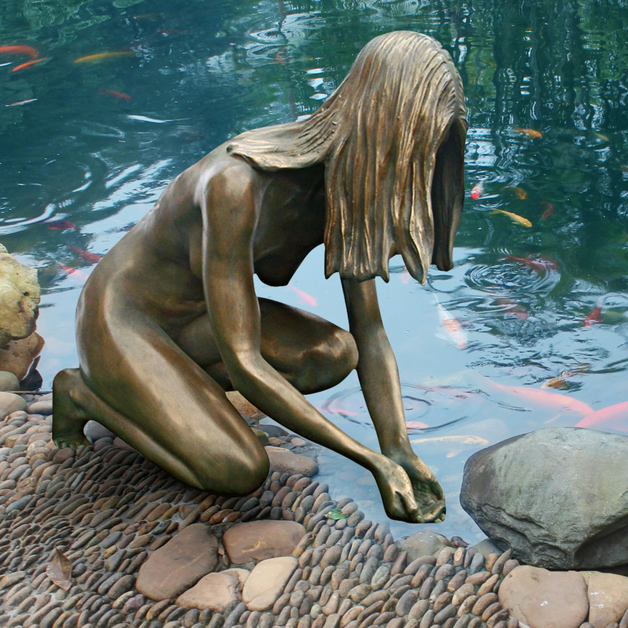 Toscano Lady of the Lake Life-Size Statue - Bronze