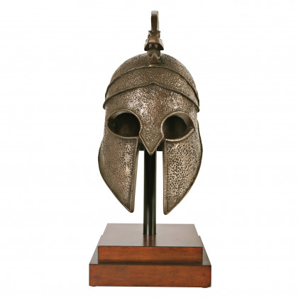 Toscano - Macedonian Battle Helmet on Museum Mount Statue