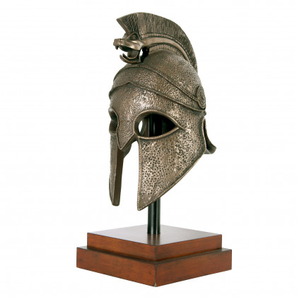Toscano - Macedonian Battle Helmet on Museum Mount Statue