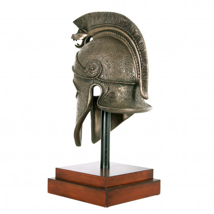 Toscano - Macedonian Battle Helmet on Museum Mount Statue