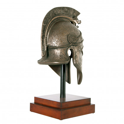 Toscano - Macedonian Battle Helmet on Museum Mount Statue