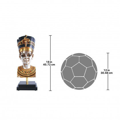 Toscano - Egyptian Queen Nefertiti Statue on Museum Mount