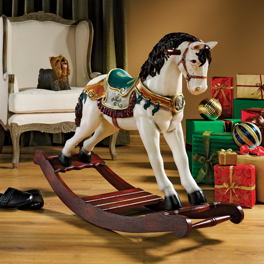 Toscano - Victorian Carousel Pony Rocking Horse Statue