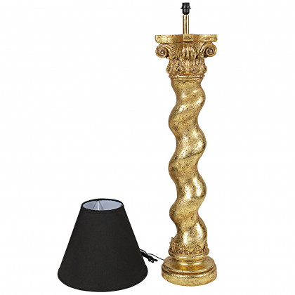 Toscano Bernini Barley Twist Column Floor Lamp - Gold
