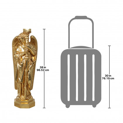Toscano Padova Golden Guardian Angel Statue - Left