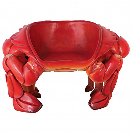 Toscano - Red King Crab Sculptural Chair in Red, Fiberglass