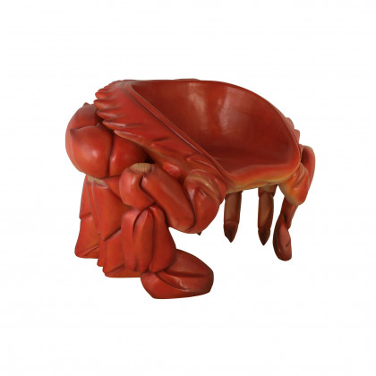 Toscano - Red King Crab Sculptural Chair in Red, Fiberglass