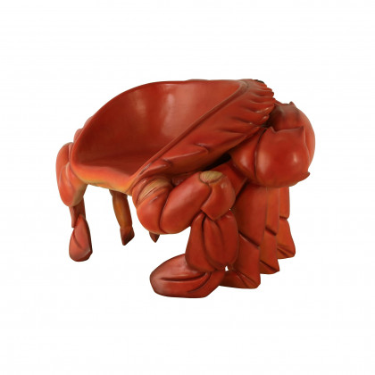 Toscano - Red King Crab Sculptural Chair in Red, Fiberglass