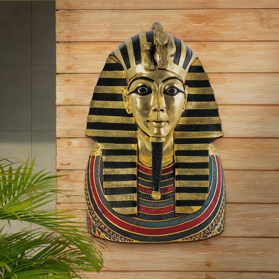 Toscano - The Golden Shroud of Tutankhamen Egyptian Bust Wall Sculpture